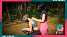ASMR Outdoor Massage on Chair by Anna