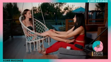 ASMR Outdoor Relaxing Foot, Feet Massage in nature by Anna to Sandra