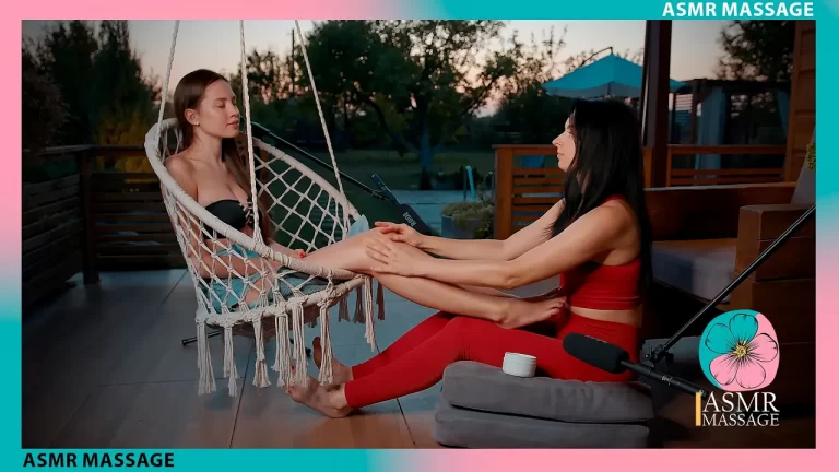 ASMR Outdoor Relaxing Foot, Feet Massage in nature by Anna to Sandra