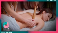 ASMR Relaxing Bamboo Massage with Rain Sounds by Anna- Bamboo Bliss Beneath a Balmy Rain Ballet