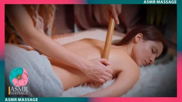 ASMR Relaxing Bamboo Massage with Rain Sounds by Anna- Bamboo Bliss Beneath a Balmy Rain Ballet