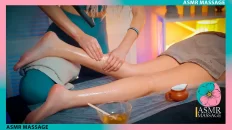 ASMR Back and Foot Massage with Honey by Anna