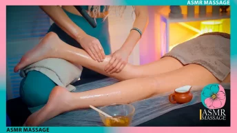 ASMR Back and Foot Massage with Honey by Anna