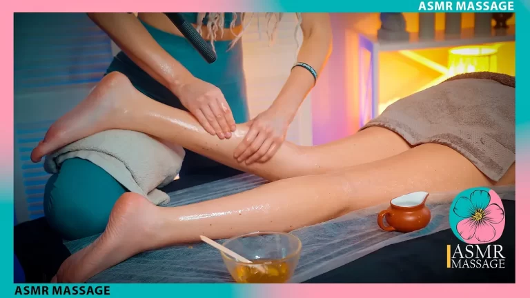 ASMR Back and Foot Massage with Honey by Anna