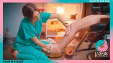 ASMR FOOT Massage with ROSE PETALS by Taya
