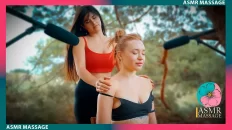 ASMR Neck and Shoulders Massage in Forest by Sabina