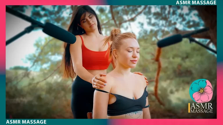 ASMR Neck and Shoulders Massage in Forest by Sabina