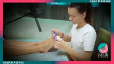 Relaxing Foot Massage ASMR with Blue Beads