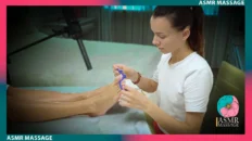 Relaxing Foot Massage ASMR with Blue Beads by Adel